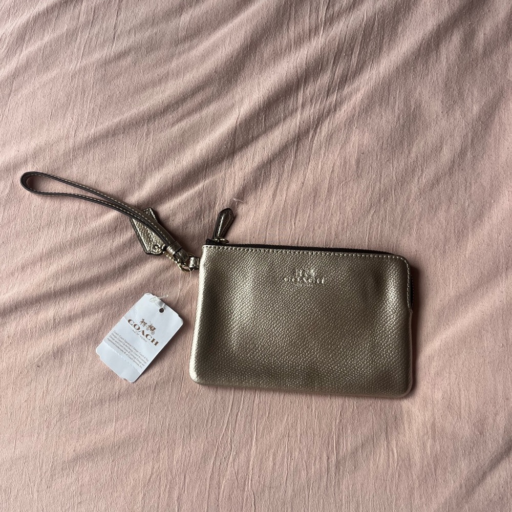 Coach Metallic Wristlet